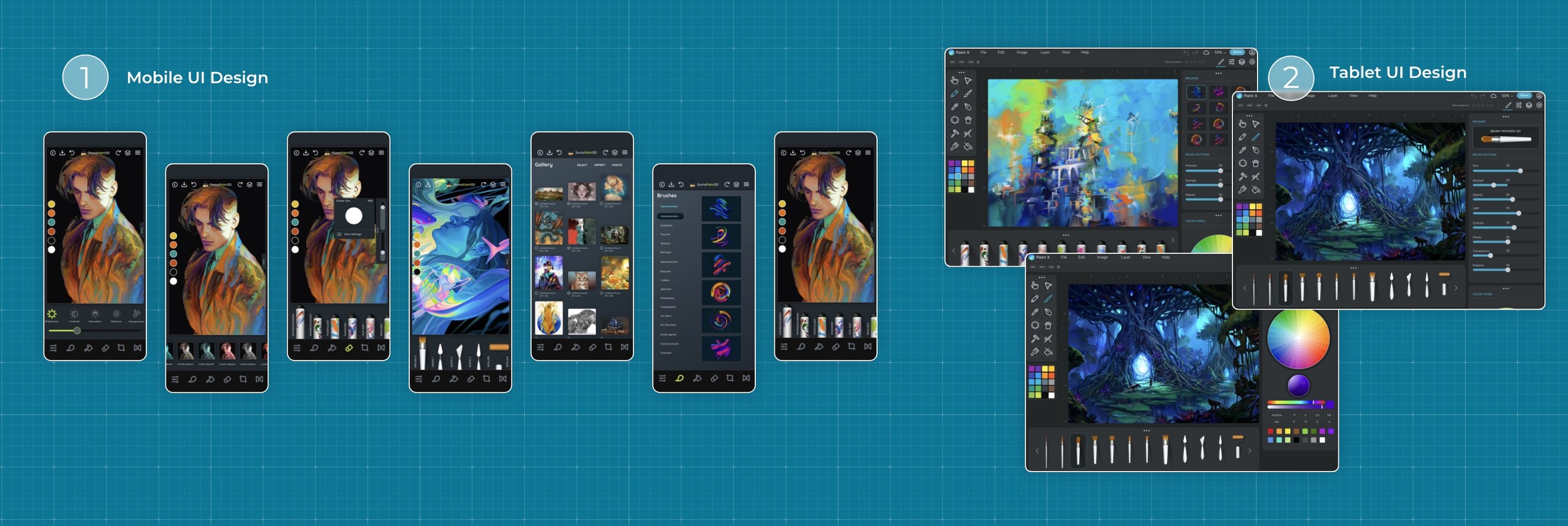 SumoPaint digital painting application designs